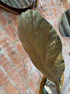 Tommaso Barbi Tommaso Barbi Three Leaves Rhubarb Brass Floor Lamp Bottega Gadda Italy 1970s - 3613832