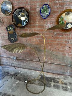 Tommaso Barbi Tommaso Barbi Three Leaves Rhubarb Brass Floor Lamp Bottega Gadda Italy 1970s - 3613834