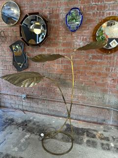 Tommaso Barbi Tommaso Barbi Three Leaves Rhubarb Brass Floor Lamp Bottega Gadda Italy 1970s - 3613835