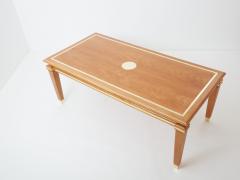 Tommaso Barbi Tommaso Barbi cerused oak and brass dining table 1970s - 3419403