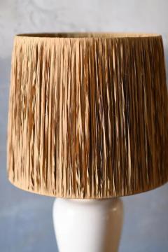 Tommaso Barbi Tommaso Barbi table lamp in ceramic complete with raffia lampshade - 3491988