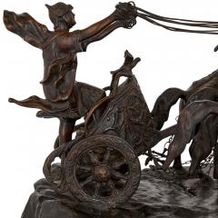 Tommaso Campaiola Bronze sculpture of horse drawn chariot by Tommaso Campaiola - 4104087