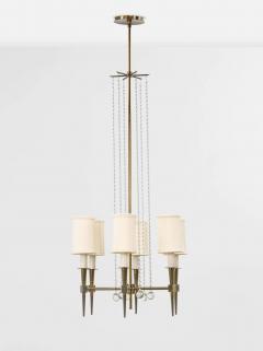 Tommi Parzinger 1950s Tommi Parzinger Brass Chandelier - 2837854