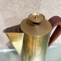 Tommi Parzinger 1960s Tommi Parzinger Brass and Walnut Coffee Pot Dorlyn Silversmiths - 3294777