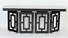 Tommi Parzinger A pair of Mid Century Modern ebonized marble top console tables circa 1950 - 2107740