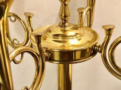 Tommi Parzinger Brass Hollywood Regency Tommi Parzinger Style Trumpet Form Floor Lamp - 2998645