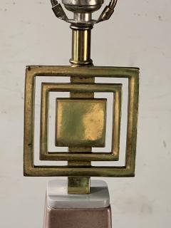 Tommi Parzinger MID CENTURY BRASS AND CERAMIC LAMP IN THE MANNER OF TOMMI PARZINGER - 3735204