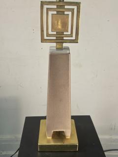 Tommi Parzinger MID CENTURY BRASS AND CERAMIC LAMP IN THE MANNER OF TOMMI PARZINGER - 3735208