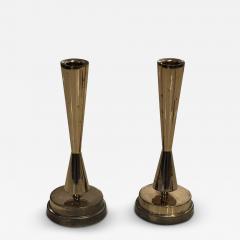 Tommi Parzinger MID CENTURY PAIR OF BRASS CANDLESTICKS IN THE MANNER OF TOMMI PARZINGER - 3620236