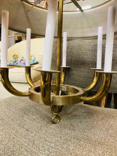 Tommi Parzinger MODERNIST NICKEL AND BRASS CHANDELIER BY TOMMI PARZINGER - 1656796