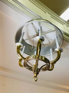 Tommi Parzinger MODERNIST NICKEL AND BRASS CHANDELIER BY TOMMI PARZINGER - 1656797