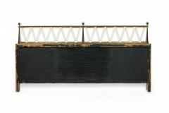 Tommi Parzinger Mid Century American Brass and Leather King Size Headboard - 4635888