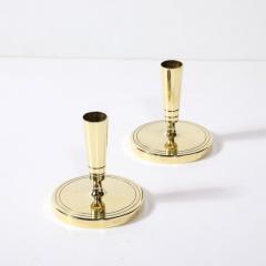 Tommi Parzinger Mid Century Brass Candleholders signed Tommi Parzinger for Dorlyn Silversmiths - 3925878