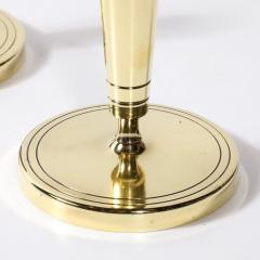 Tommi Parzinger Mid Century Brass Candleholders signed Tommi Parzinger for Dorlyn Silversmiths - 3925879