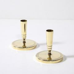 Tommi Parzinger Mid Century Brass Candleholders signed Tommi Parzinger for Dorlyn Silversmiths - 3925881