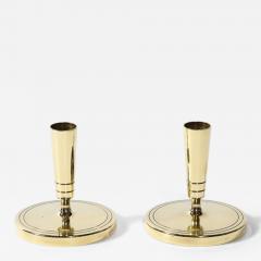 Tommi Parzinger Mid Century Brass Candleholders signed Tommi Parzinger for Dorlyn Silversmiths - 3930855