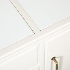 Tommi Parzinger Mid Century Cream Lacquer w Black Lacquer Supports Sideboard by Tommi Parzinger - 4654302