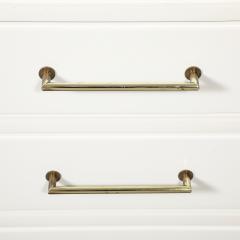 Tommi Parzinger Mid Century Cream Lacquer w Black Lacquer Supports Sideboard by Tommi Parzinger - 4654312