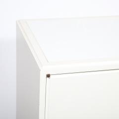 Tommi Parzinger Mid Century Cream Lacquer w Black Lacquer Supports Sideboard by Tommi Parzinger - 4654322