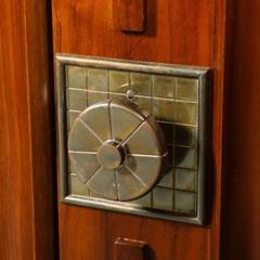 Tommi Parzinger Mid Century Fluted Walnut Sideboard w Sculptural Brass Pulls by Tommi Parzinger - 4489905