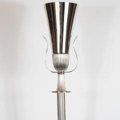 Tommi Parzinger Mid Century Modern Polished Nickel Urn Form Torch re by Tommi Parzinger - 1700689