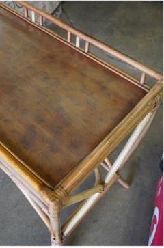 Tommi Parzinger Mid Century Rattan Desk by Willow and Reed - 4244960