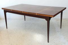 Tommi Parzinger Modern Mahogany and Maple Parquetry Inlaid Dining Table by Tommi Parzinger - 4651227