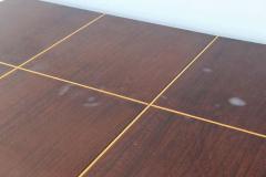 Tommi Parzinger Modern Mahogany and Maple Parquetry Inlaid Dining Table by Tommi Parzinger - 4651229