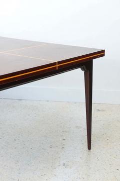 Tommi Parzinger Modern Mahogany and Maple Parquetry Inlaid Dining Table by Tommi Parzinger - 4651236