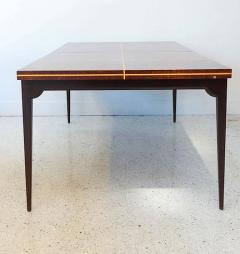 Tommi Parzinger Modern Mahogany and Maple Parquetry Inlaid Dining Table by Tommi Parzinger - 4651237