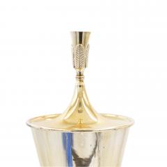 Tommi Parzinger Pair of American Art Moderne Parzinger Silver Plate Urn Table Lamps - 1440032