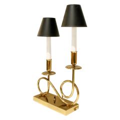 Tommi Parzinger Pair of Elegant Brass Lamps in the Manner of Tommi Parzinger 1950s - 356545