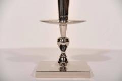 Tommi Parzinger Pair of Tommi Parzinger Polished Nickel Candlesticks - 1196867