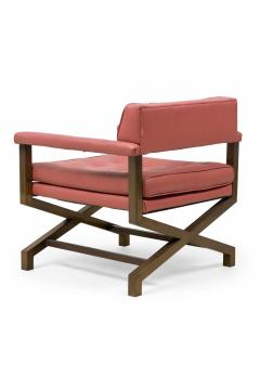 Tommi Parzinger Pair of Upholstered Campaign Armchairs Attributed to Tommi Parzinger - 4274022