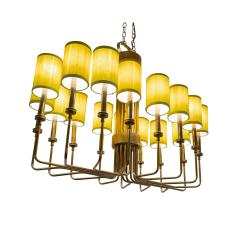 Tommi Parzinger Parzinger Style Large and Impressive Chandelier in Brass 1950s - 2968523