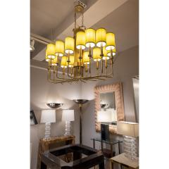 Tommi Parzinger Parzinger Style Large and Impressive Chandelier in Brass 1950s - 2968524