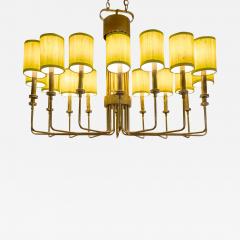 Tommi Parzinger Parzinger Style Large and Impressive Chandelier in Brass 1950s - 2970931