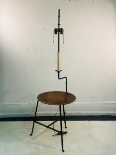 Tommi Parzinger RARE MID CENTURY TOMMI PARZINGER TRIPOD FLOOR LAMP WITH ATTACHED WOOD TABLE - 3320231