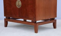 Tommi Parzinger Rare Pair Of Tommi Parzinger For Charak Modern Mahogany And brass Night Stand - 4238968