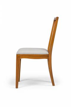 Tommi Parzinger Set of 6 Mid Century Maple Upholstered Dining Chairs Tomlinson  - 4273485