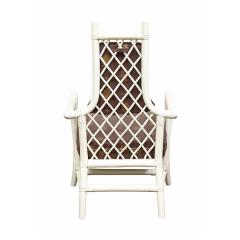 Tommi Parzinger Set of Six Tommi Parzinger White Lacquer Bamboo Dining Chairs 1950s - 2334307