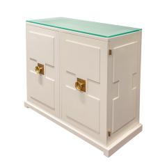Tommi Parzinger Tommi Parzinger 2 Door Cabinet with Illuminating Glass Top 1960s - 3242934