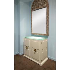 Tommi Parzinger Tommi Parzinger 2 Door Cabinet with Illuminating Glass Top 1960s - 3242935