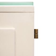 Tommi Parzinger Tommi Parzinger 2 Door Cabinet with Illuminating Glass Top 1960s - 3242939