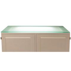 Tommi Parzinger Tommi Parzinger 2 Door Cabinet with Illuminating Glass Top 1960s - 3242942