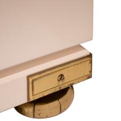 Tommi Parzinger Tommi Parzinger 3 Door Credenza with Iconic Engraved Brass Hardware 1950s - 4343259