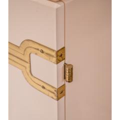 Tommi Parzinger Tommi Parzinger 3 Door Credenza with Iconic Engraved Brass Hardware 1950s - 4343261