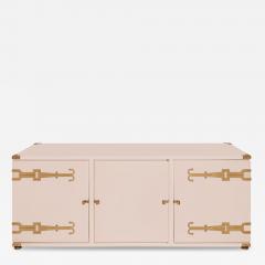 Tommi Parzinger Tommi Parzinger 3 Door Credenza with Iconic Engraved Brass Hardware 1950s - 4344562