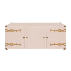 Tommi Parzinger Tommi Parzinger 3 Door Credenza with Iconic Engraved Brass Hardware 1950s - 4344563