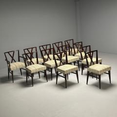 Tommi Parzinger Tommi Parzinger Attrib Mid Century Modern Twelve Dining Chairs 1960s - 3765569